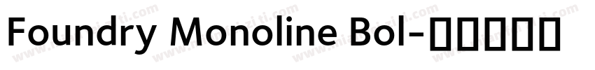 Foundry Monoline Bol字体转换